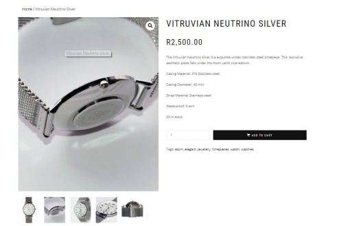 Atom Vitrivian Neutrino **South-African crafted TimePiece**