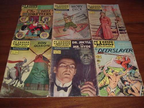 6 X CLASSICS ILLUSTRATED COMICS - #1,#5,#6,#11,#13 & #17