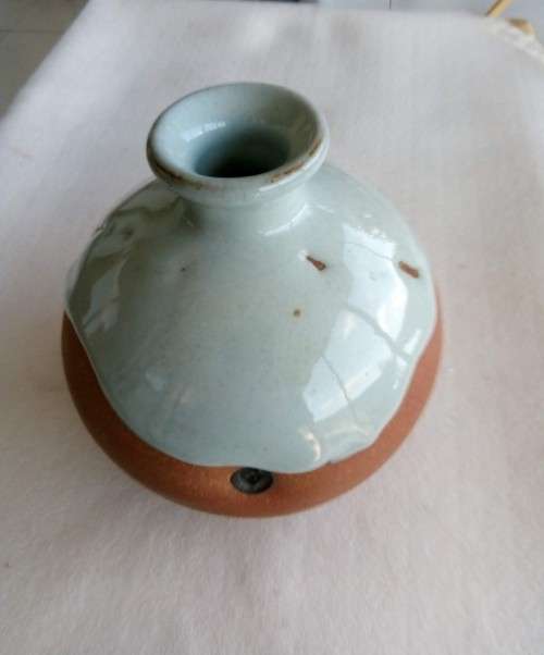 ANDREW WALFORD VASE WITH DRIP GLAZE EFFECT