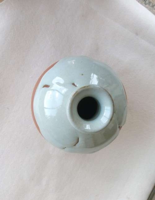 ANDREW WALFORD VASE WITH DRIP GLAZE EFFECT