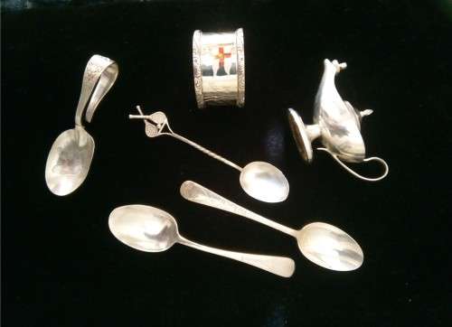 ASSORTED SCRAP SILVER - ALL ENGLISH HALLMARKED - TOTAL WEIGHT 124 GRAMS