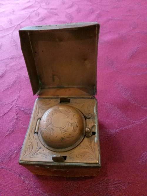 ANTIQUE TRAVELLING INKWELL