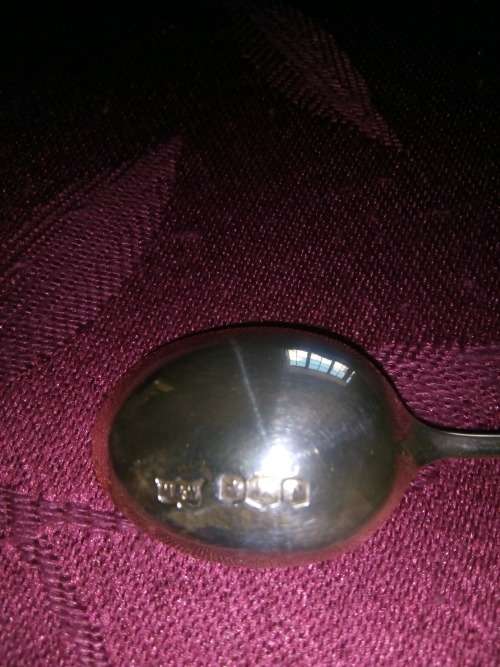 MAPPIN  and WEBB - 6 SILVER COFFEE SPOONS C1923 - ORIGINAL BOX