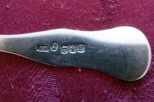 6 SOLID SILVER TEA SPOONS - GLASGOW 1834 - WILLIAM IV - KINGS PATTERN - 108 GRAMS