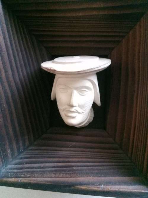 3 X FRAMED PLASTER HEADS FROM WAWEL CASTLE IN POLAND