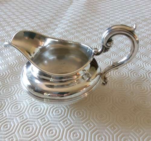 HALLMARKED SOLID SILVER CREAM JUG - 240 GRAMS - LONDON 1838 CHARLES GORDON
