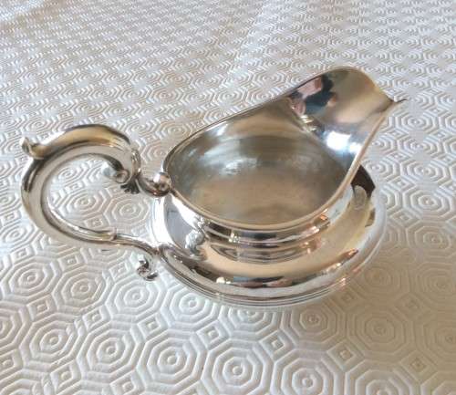 HALLMARKED SOLID SILVER CREAM JUG - 240 GRAMS - LONDON 1838 CHARLES GORDON