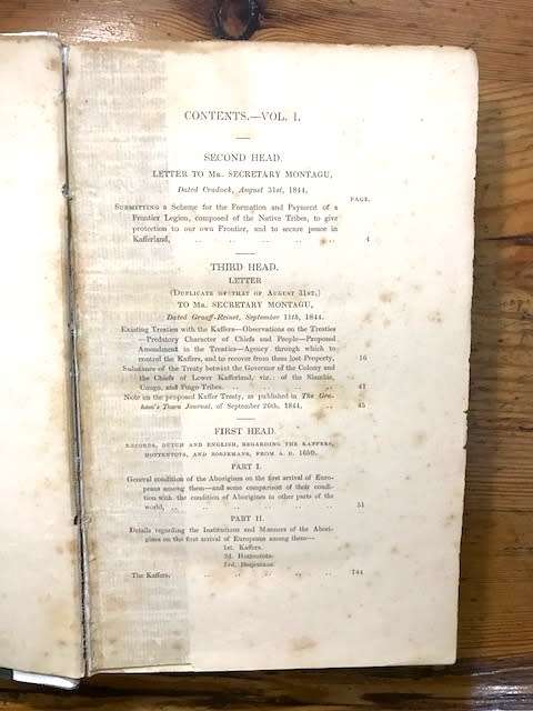 Memoir Regarding the Kaffers, Hottentots, and Bosjemans of South Africa. Vol 1. 1845
