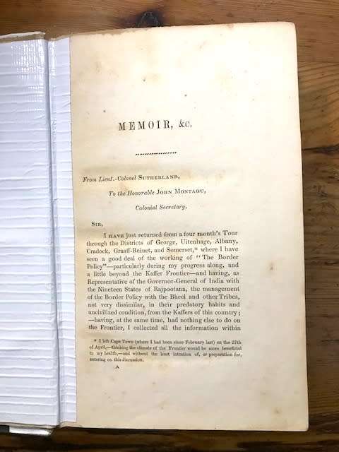 Memoir Regarding the Kaffers, Hottentots, and Bosjemans of South Africa. Vol 1. 1845