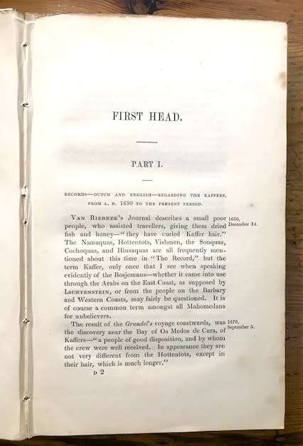 Memoir Regarding the Kaffers, Hottentots, and Bosjemans of South Africa. Vol 1. 1845