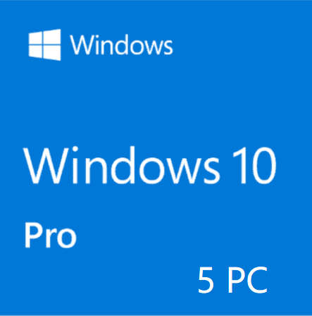 Microsoft Windows 10 Professional - 25 digit Product Key - 5PC - Lifetime license