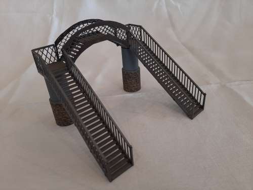 HO Scale Scratch-built foot bridge