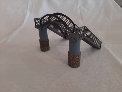 HO Scale Scratch-built foot bridge