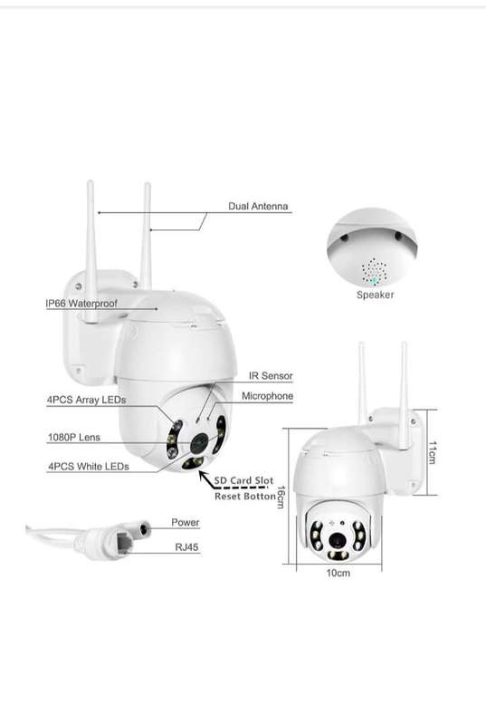 Waterproof outdoor WIFI IP Camera with V380 PRO App