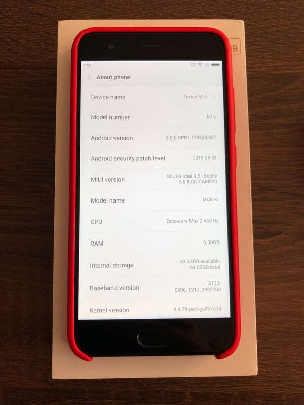 Xiaomi Mi 6 64GB - Black - Global Version