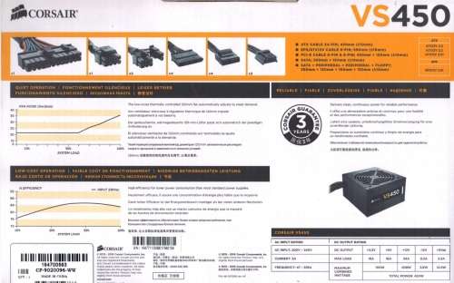 Corsair VS450 ATX Power Supply 450W