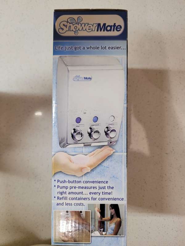 Showermate Dispenser for Soap Shampoo and Conditioner