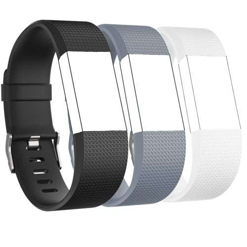 Fitbit Charge 2 HR Bands, Fitness Accessory Wrist Band ( S ) 5.5" - 6.7" Wrist (3 Pack)