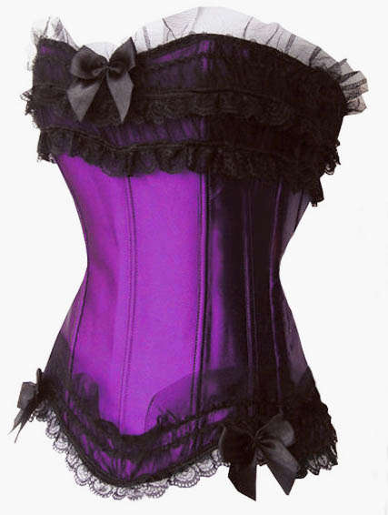 Purple with Black Corset: Size Small