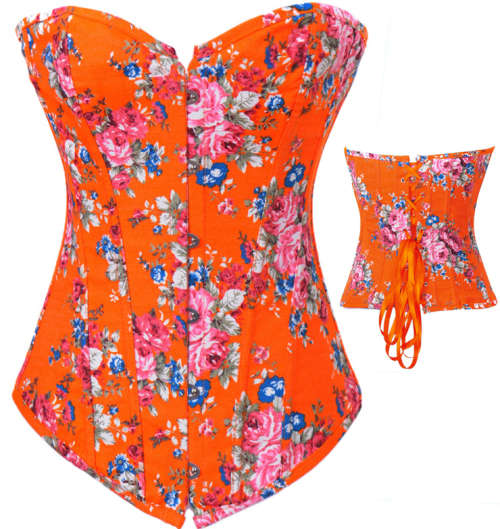 Orange Corset: Size SMALL
