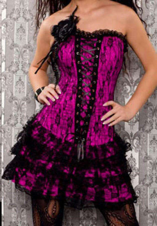 Pink Corset dress: Size Small