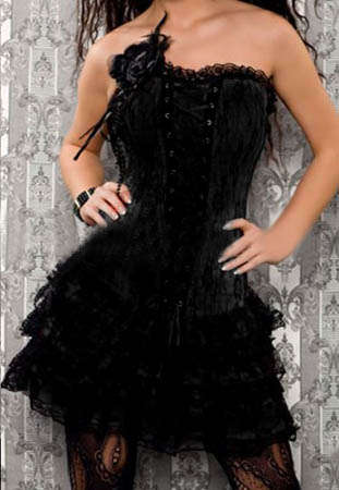 Black Corset Dress - Size S