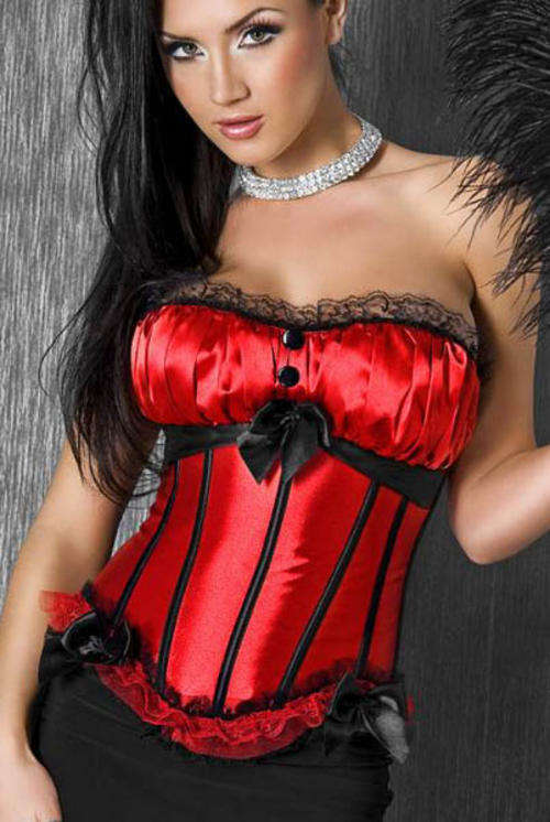 Red & Black Corset - Size: Med