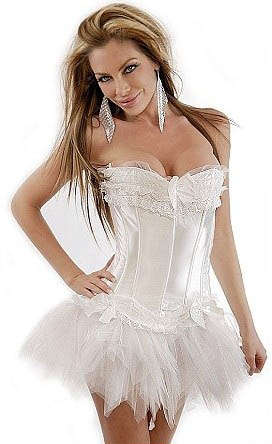 White Corset - Size: Large