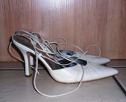 Genuine Beige JENNI BUTTON High Heels