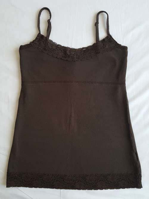 Chocolate Brown Cotton Strappy Top from Truworth