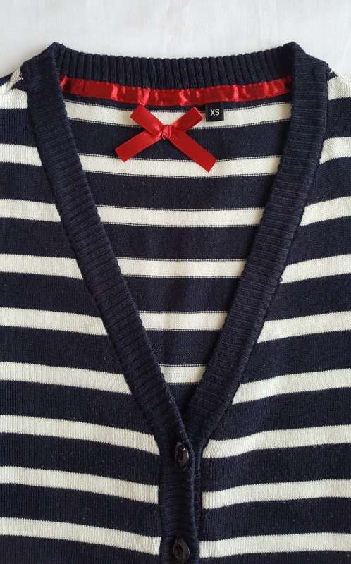 Lovely Navy & White Striped Cardigan from Truworths
