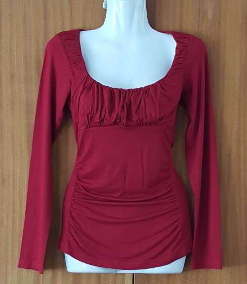 Lovely Maroon Ruched Top From Truworths