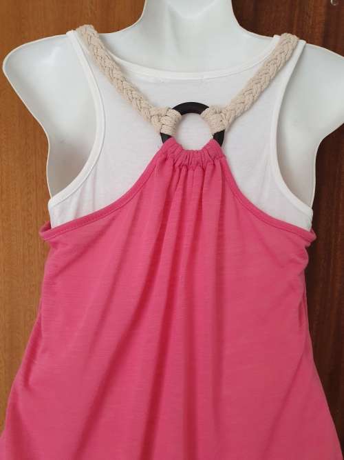 Coral Double Layered Bubble Tank Top