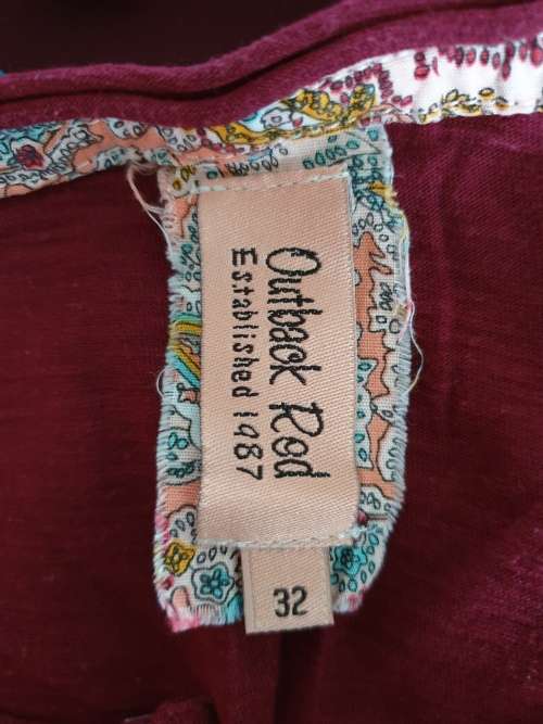 Maroon 1/2 Sleeve Henley Top from Truworth