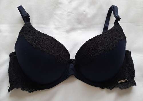 Black and Navy SISSY BOY bra - 34B