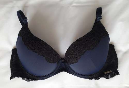 Black and Navy SISSY BOY bra - 34B