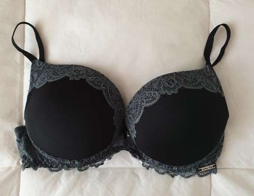 Black and Charcoal SISSY BOY bra - 34B