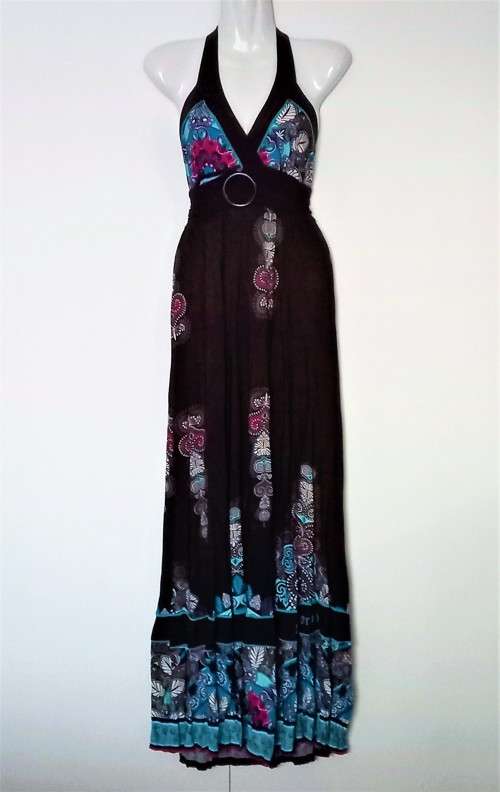 Beautiful Turquoise Halter Dress from Ginger Mary