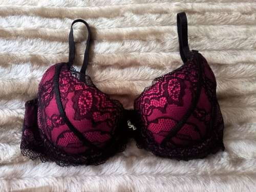 Black and Pink Lace Bra from Sissy Boy