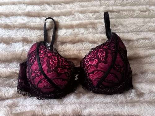 Black and Pink Lace Bra from Sissy Boy