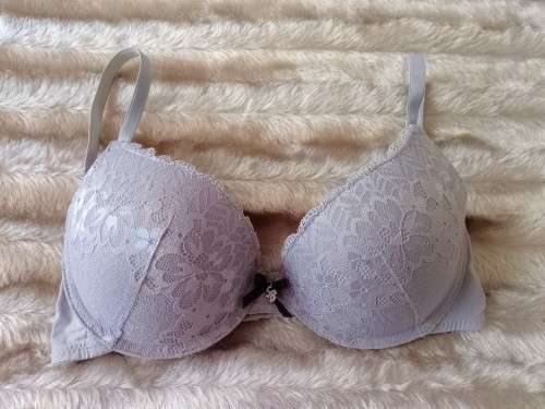 Silver Grey Lace Bra from Sissy Boy