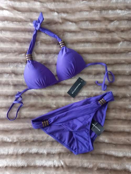 Purple Bikini with Bronze Hardware from Truworths