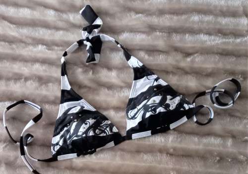 Black and White Striped Bikini from GUESS