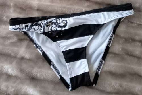 Black and White Striped Bikini from GUESS