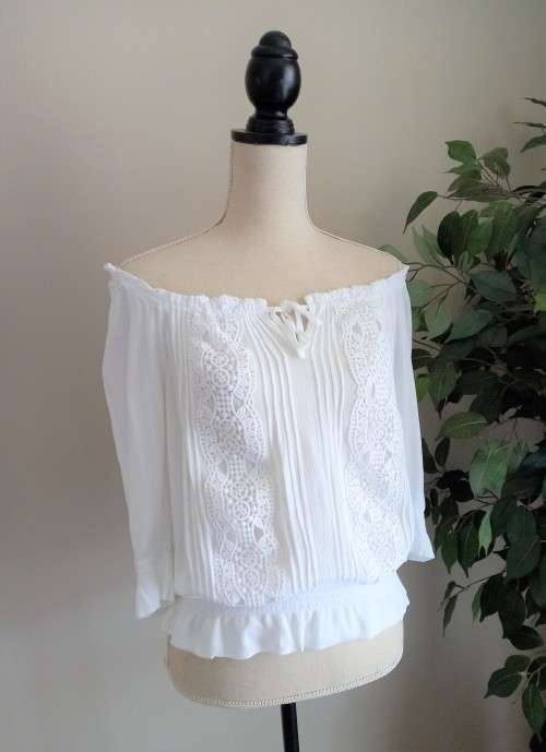 Lovely White Off-Shoulder Top from Truworths