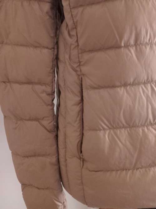 Stylish Taupe Goose/Duck Down Quilted Puffer Jacket