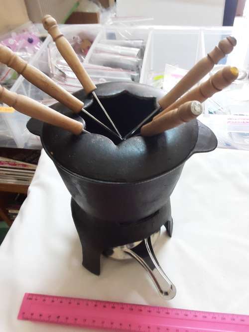 Cast Iron Fondue Set