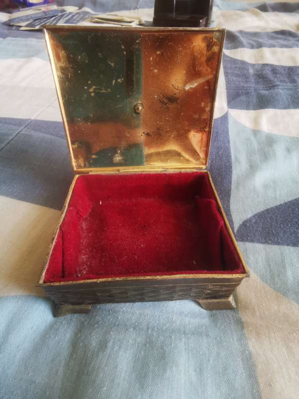 Antique / Vintage  Trinket Box Marked FOREIGN