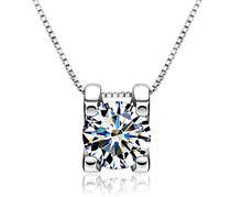 Exquisite Cr Diamond Pendant with Necklace - New Stylish Design