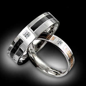 BRAND NEW DIAMOND Titanium RING Couple Ring